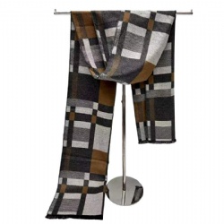 Plaid men winter scarf