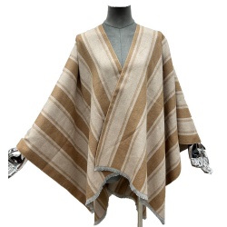 Striped women ruana