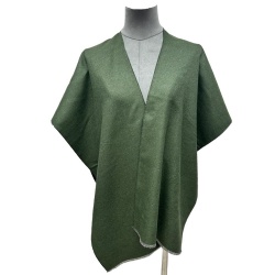 Women poncho in short sleeve plain color