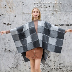 Jacquard women poncho