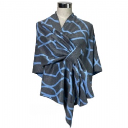 Jacquard Women keyhole wrap