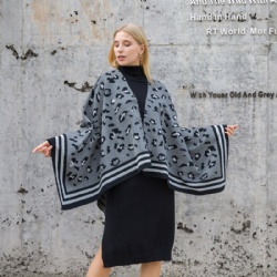 Leopard  women poncho