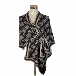 Jacquard Women keyhole wrap